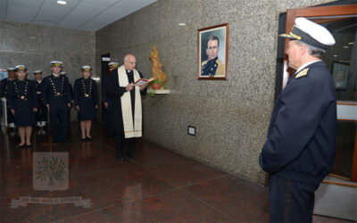 En el Edificio Libertad sede del Estado Mayor General de la Armada Argentina, Mons. Olivera bendijo un cuadro del Venerable Siervo de Dios Enrique Shaw